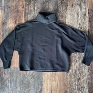 Old Navy Black Ribbed Knit Turtleneck Sweater